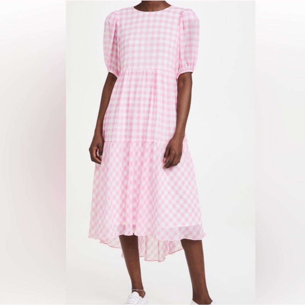 English Factory Pink Checkered
High Low Dress Size S